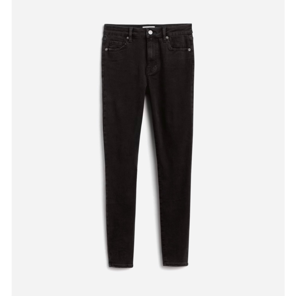 Black high-rise skinny jeans